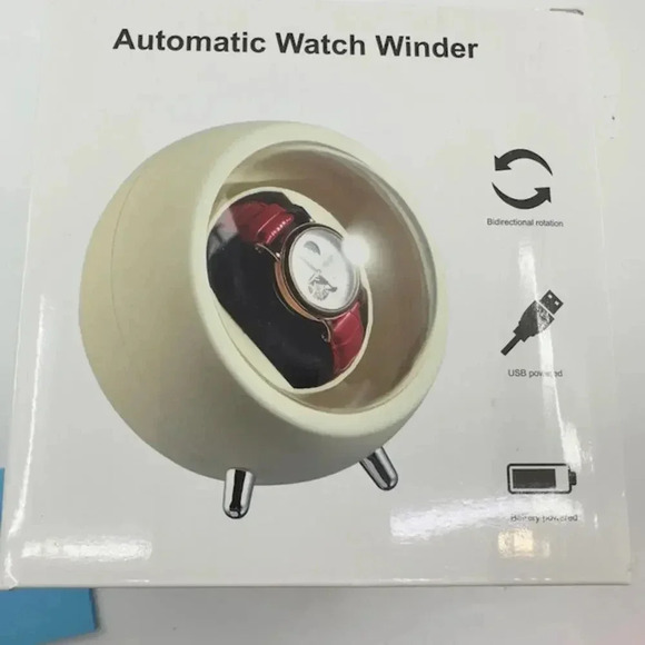 NEW XKIC Automatic Watch Winder Box Craft for Single Watch YBQ01 White - Picture 3 of 7